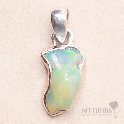 Opal Ethiopian Raw Pendant Silver Ag 925 P883