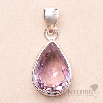 Amethyst Rose de France Anhänger Silber Ag 925 93024