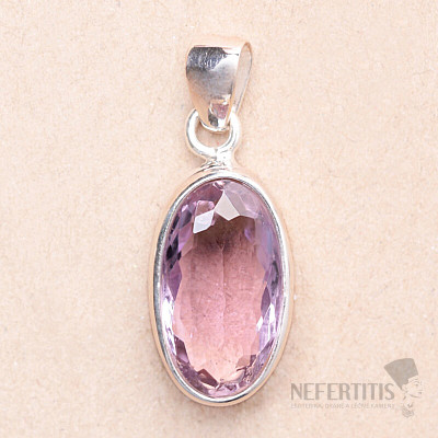 Amethyst Rose de France pendant silver Ag 925 93029