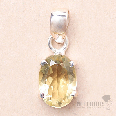 Topaz žlutý Lemon přívěsek stříbro Ag 925 93065