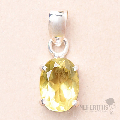 Topaz žltý Lemon prívesok striebro Ag 925 93066