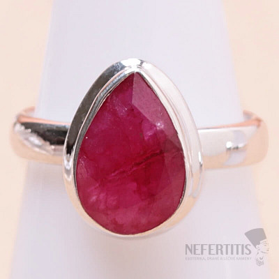 Indian ruby - modified ring silver Ag 925 R936