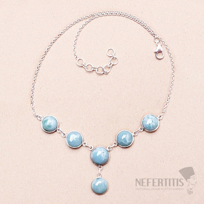 Larimar náhrdelník stříbro Ag 925 94281