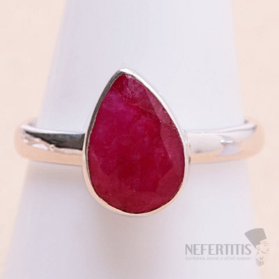 Indian ruby - modified ring silver Ag 925 R951