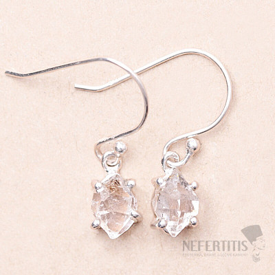 Herkimer diamond earrings silver Ag 925 E960