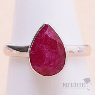 Indian ruby - modified ring silver Ag 925 R964