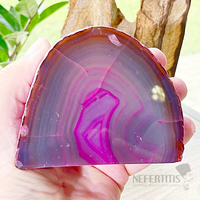 Agate pink polished half Brazil 4