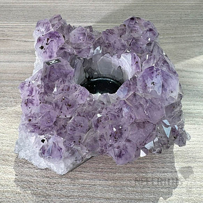 Amethyst druse candle holder 17