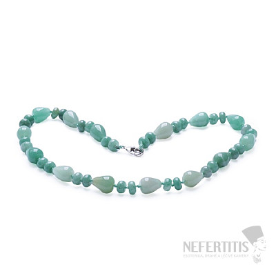 Aventurine drops and roundels necklace