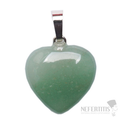 Aventurine green heart pendant