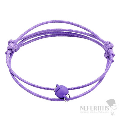 Bracelets for couples Magnet purple string