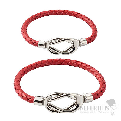 Armbänder für Paare aus Öko-Leder Rot