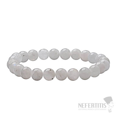 Moonstone white beaded bracelet 8 mm