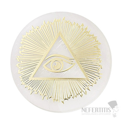 Selenite Eye of Horus in the pyramid - decoration