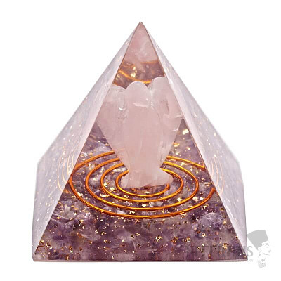 Orgonite Pyramid Guardian Angel in Amethyst