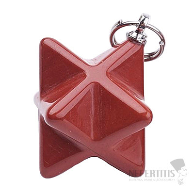 Jasper red pendant Merkaba star