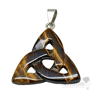 Tygří oko přívěsek Triquetra