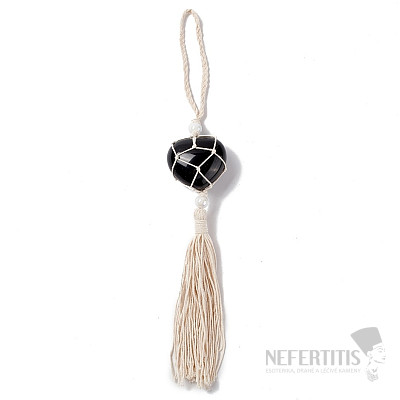 Feng Shui pendant Heart of black agate