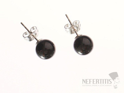 Onyx ball earrings