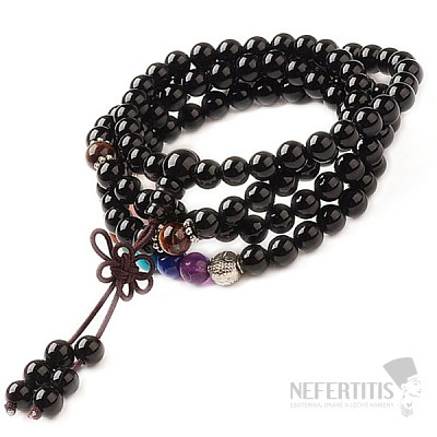 Onyx Buddha Tibetan Chakra Necklace