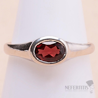 Garnet cut ring silver Ag 925 N4739