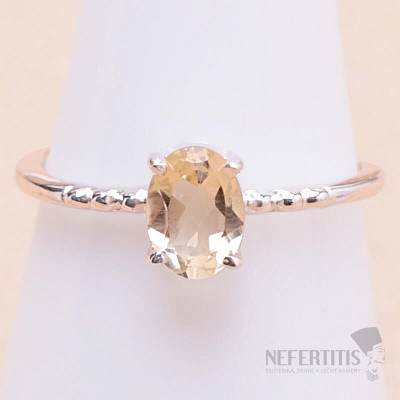 Citrine cut ring silver Ag 925 N4757