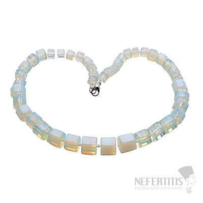 Opalite cut bead necklace