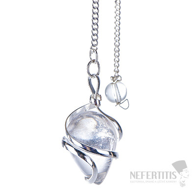 Silver-plated crystal pendulum