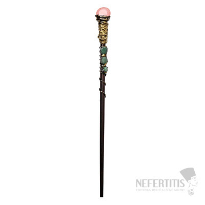 Universal energy magic wand with cherry crystal