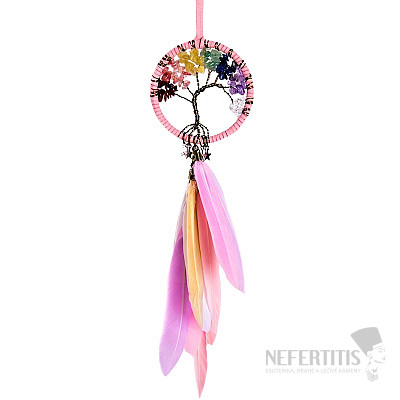 Feng Shui Chakra tree of life in pink tone