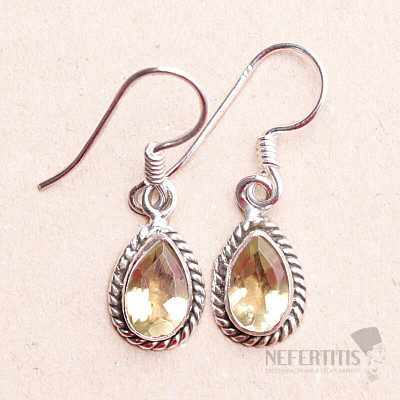 Topaz yellow Lemon earrings silver Ag 925 SG 24507 LT