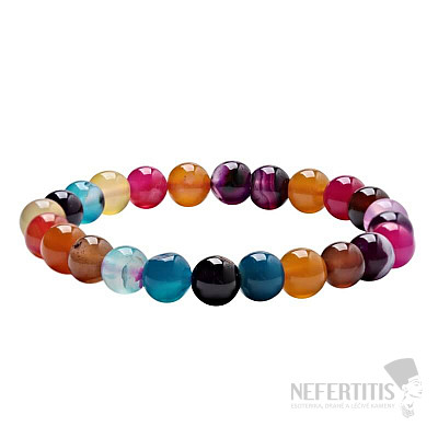 Agate dyed mix beaded bracelet