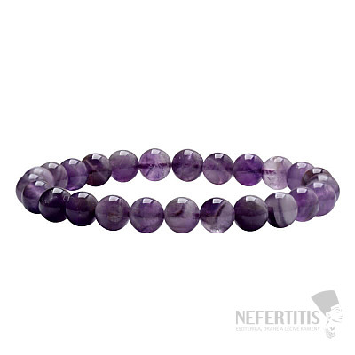 Amethyst chevron bead bracelet 8 mm