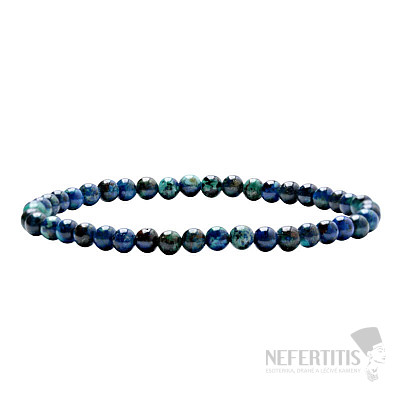 Azurite and malachite bracelet beads 4 mm