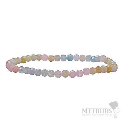 Morganite - beryl pink emerald bracelet A quality cut beads