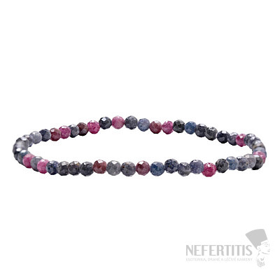 Sapphire and ruby bracelet extra AA quality cut beads