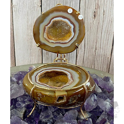 Agate jewelry box KO3