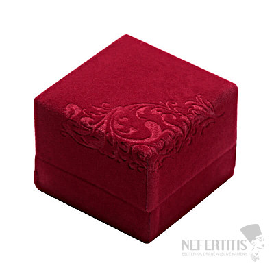 Weinsamt-Geschenkbox für Ringe 6 x 6 cm