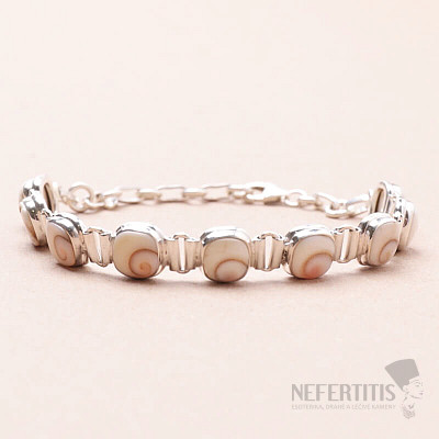 Seam eye (aragonite) bracelet silver Ag 925 Y7904