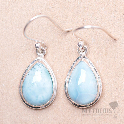 Larimar náušnice striebro Ag 925 Y9731