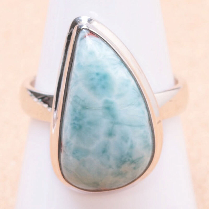 Larimar prsten stříbro Ag 925 LOT189 - 60 mm (US 9,5), 7,4 g