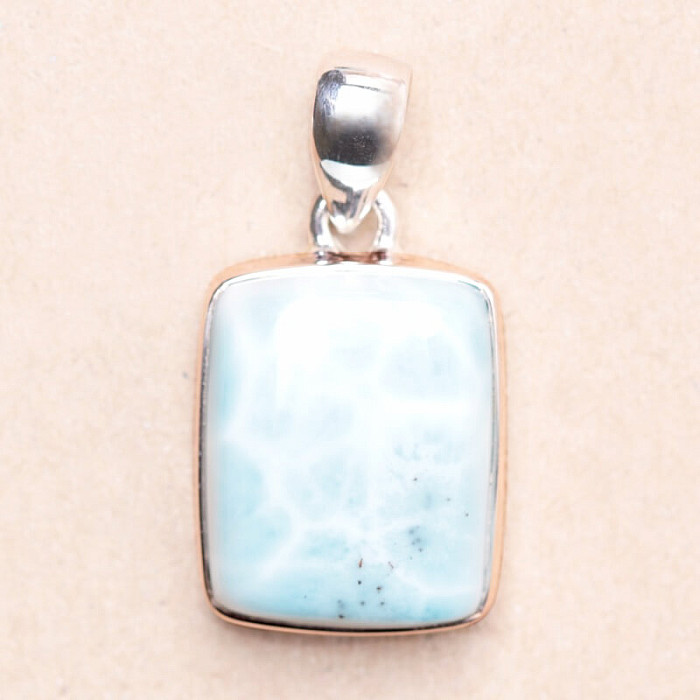 Larimar přívěsek stříbro Ag 925 LOT264 - 2,3 cm, 7,1 g