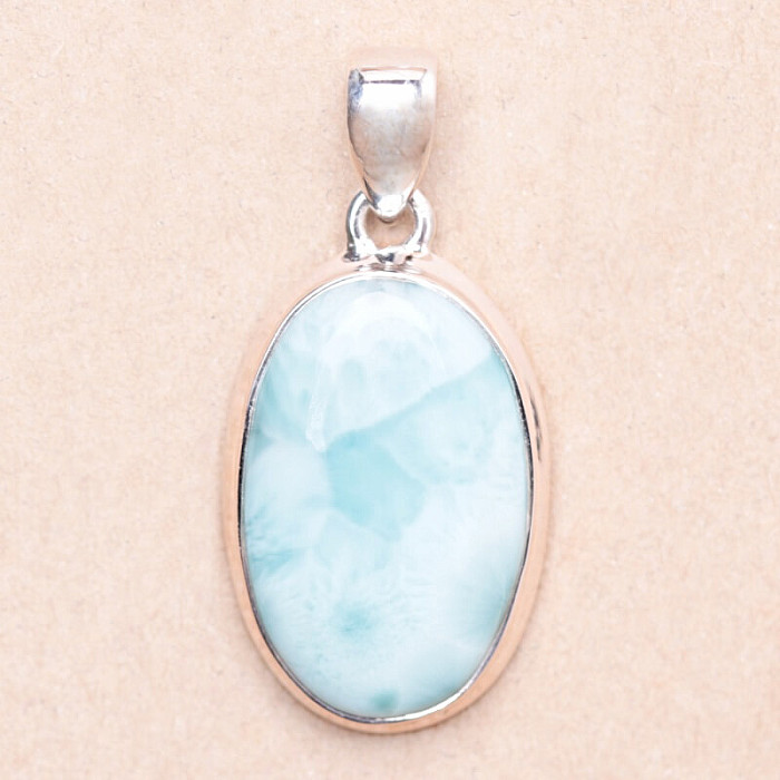 Larimar přívěsek stříbro Ag 925 LOT265 - 2,9 cm, 7,1 g