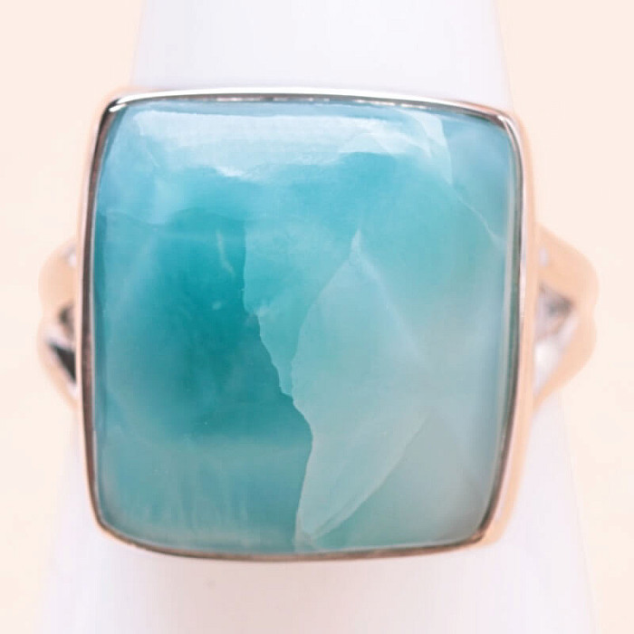 Larimar prsten stříbro Ag 925 LOT269 - 53 mm (US 6,5), 6,6 g