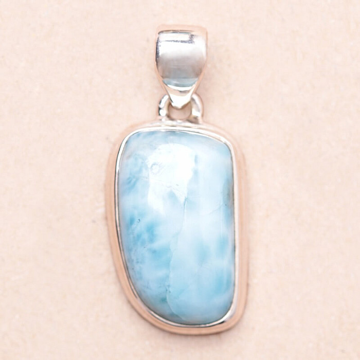 Larimar přívěsek stříbro Ag 925 P2862 - 2,1 cm, 6,4 g