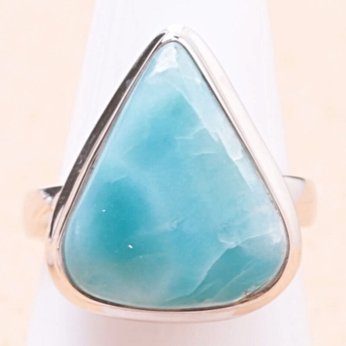 Larimar prsten stříbro Ag 925 LOT292 - 56 mm (US 7,5), 6,8 g