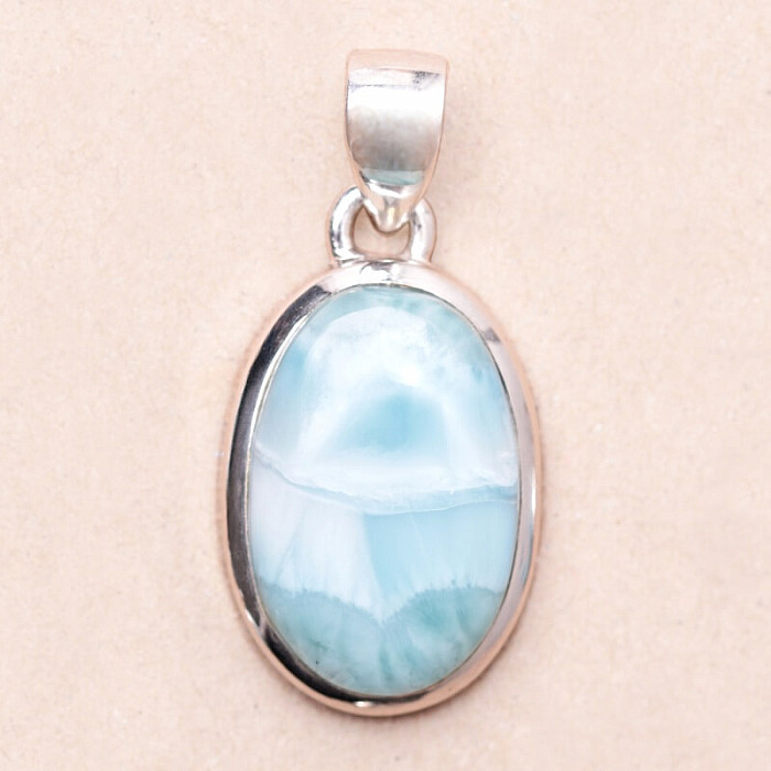 Larimar přívěsek stříbro Ag 925 P3046 - 2,1 cm, 6,6 g