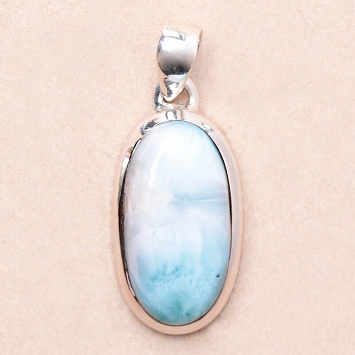 Larimar přívěsek stříbro Ag 925 P3084 - 2,3 cm, 6,4 g