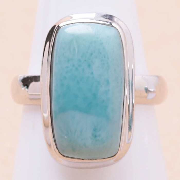 Larimar prsten stříbro Ag 925 LOT309 - 55 mm (US 7,5), 6,3 g