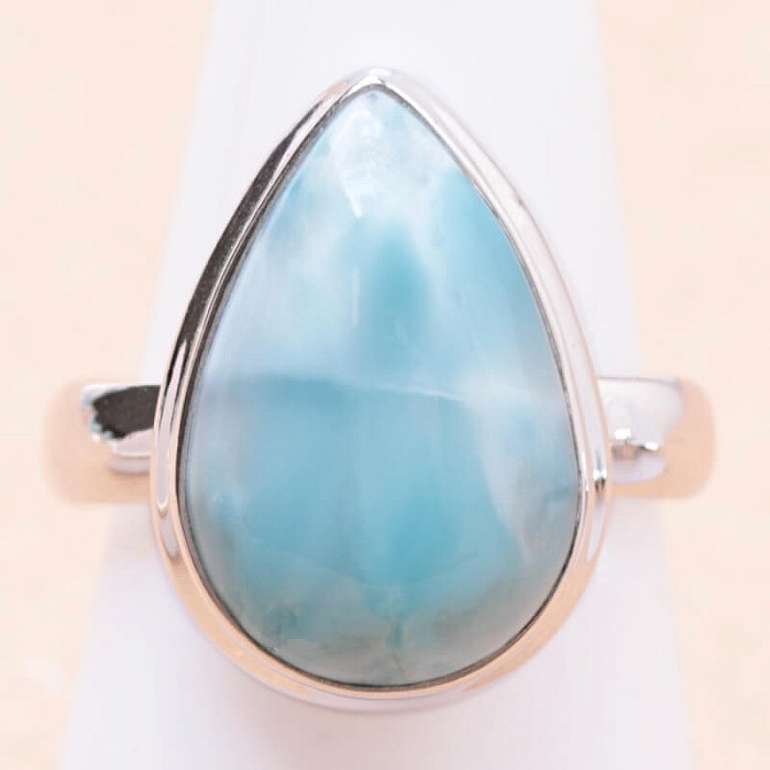 Larimar prsten stříbro Ag 925 LOT315 - 57 mm (US 8), 6,8 g